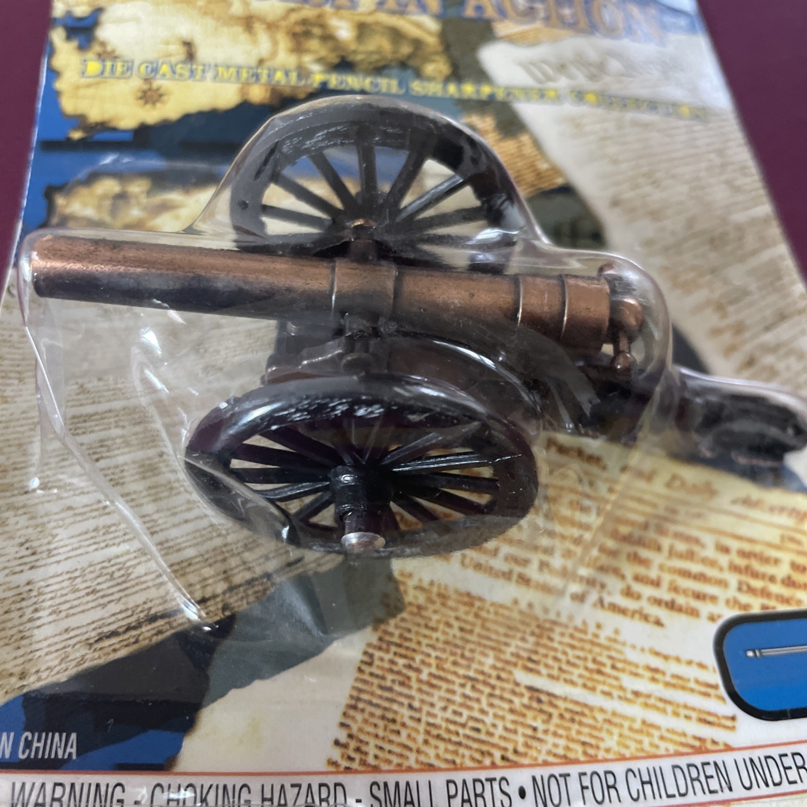 History in Action Die Cast Civil War Cannon Pencil Sharpener NOS