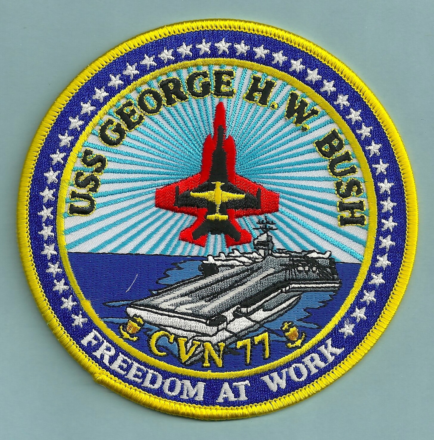 CVN-77 USS GEORGE H. W. BUSH AIRCRAFT CARRIER PATCH