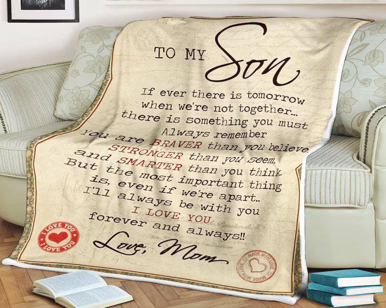 Letter Blanket To My Son You Are Braver Gift From Mom