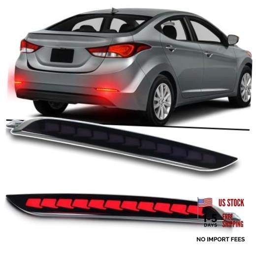 Full LED Rear Bumper Reflectors Lights Fog Brake & Tail Lamps Kit SMOKE LENS