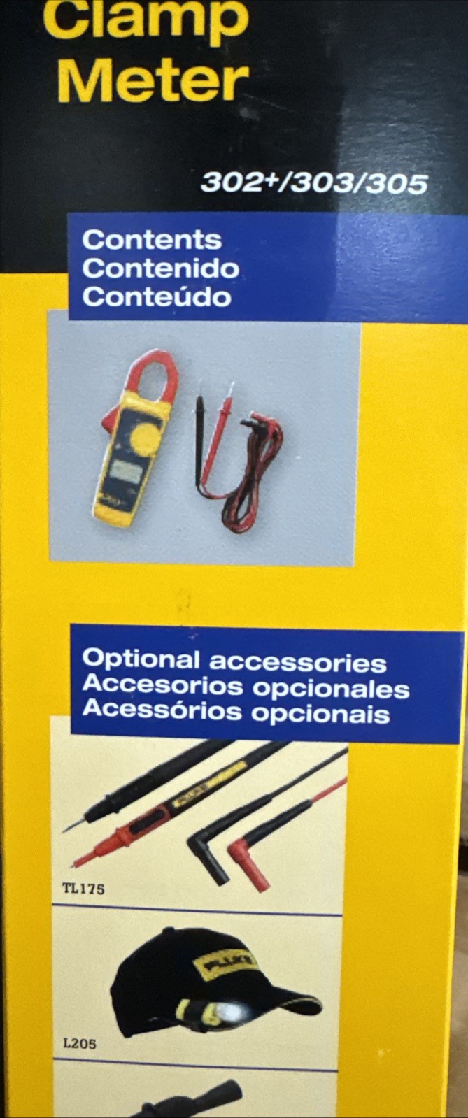 FLUKE Handheld 302+ Digital Clamp Meter Tester AC DC Volt Amp Multimeter