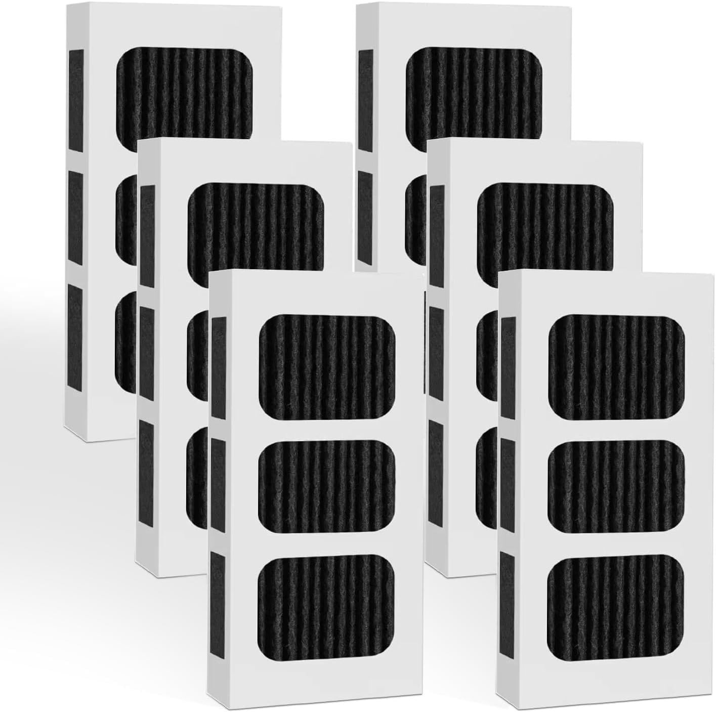 6 PACK Refrigerator Air Filter Replacement, Carbon Activated Filter for Paultra2