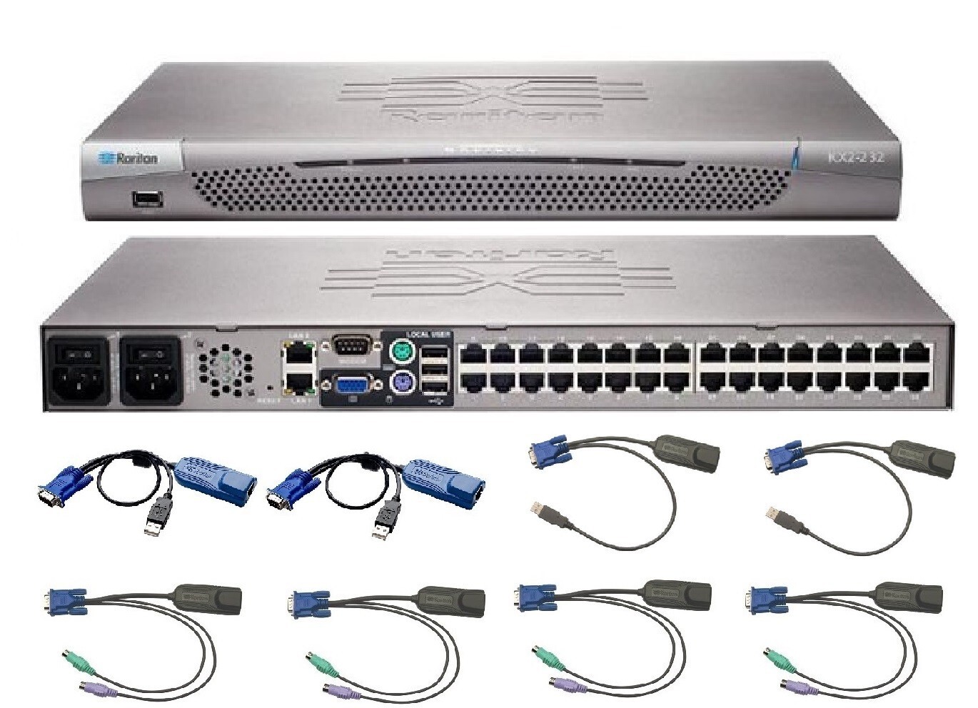 Raritan KX2-232 DKX2-232 32 Port KVM IP Switch + D2CIM-VUSB DCIM-USB  DCIM-PS2