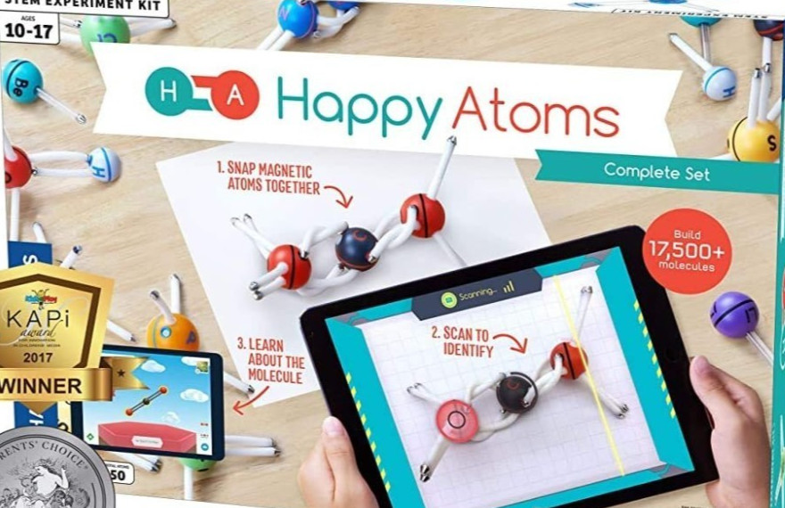 Complete Set Happy Atoms Magnetic Molecular Modeling 50 Atoms w/bag, w/o box