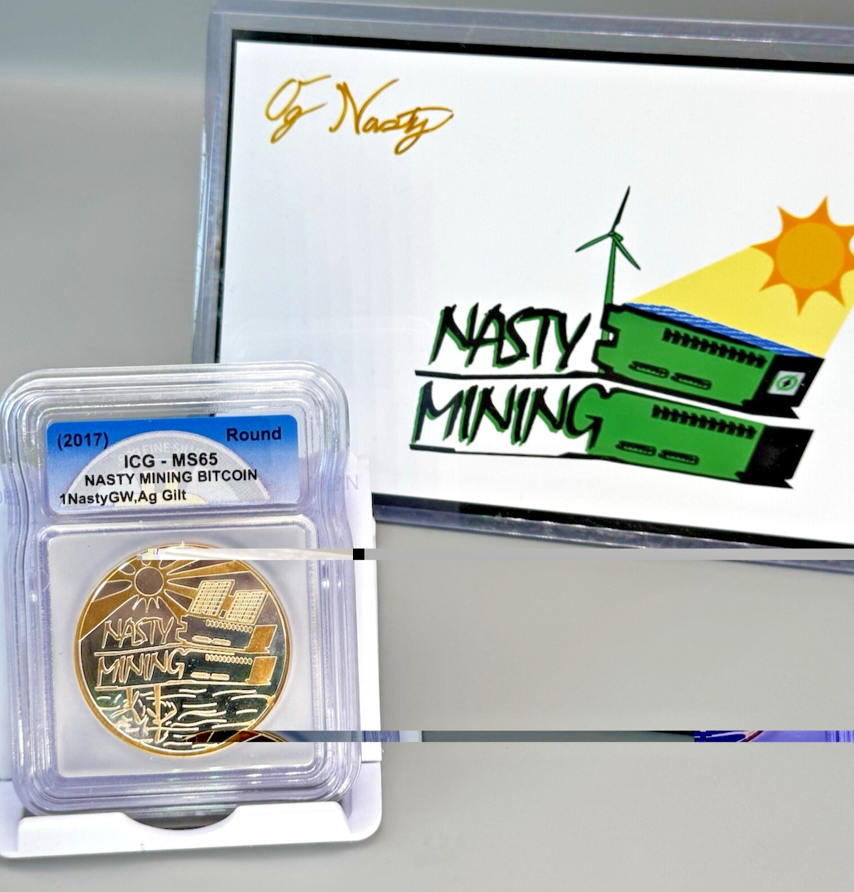 Nastyfans 2-tone unfunded AUTOGRAPH Lim 100 pcs M S65-bit coin Lealana CASASCIUS