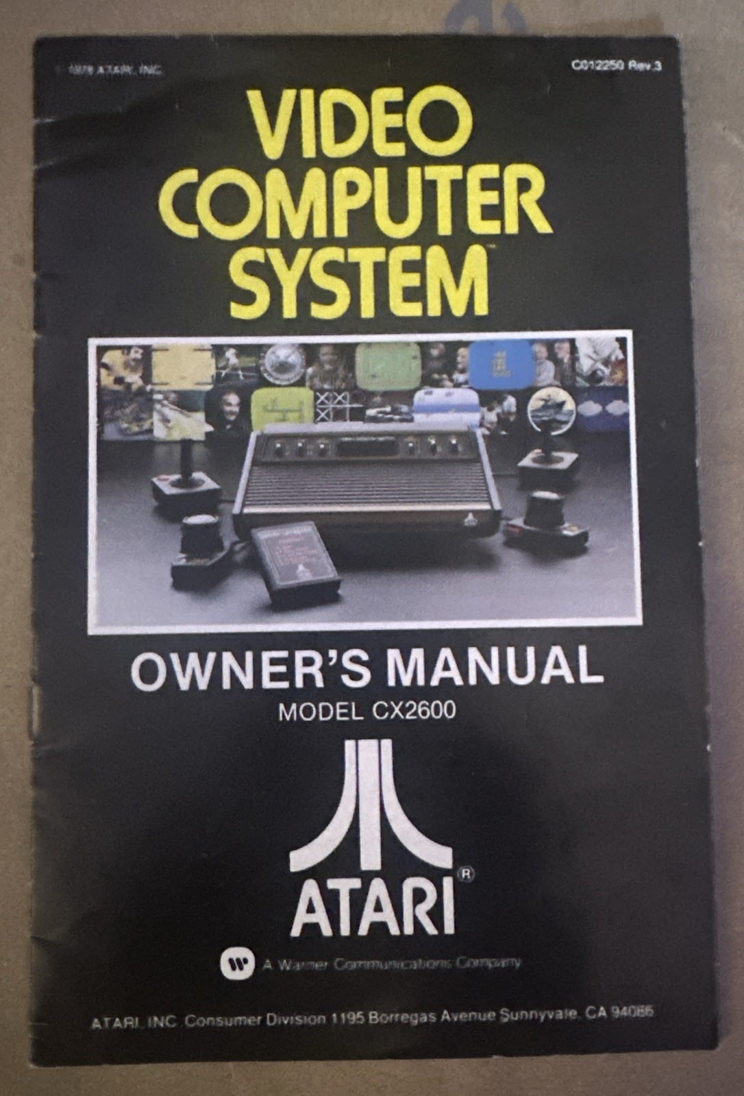 Atari Video Computer Owner's Manual CX2600 1978