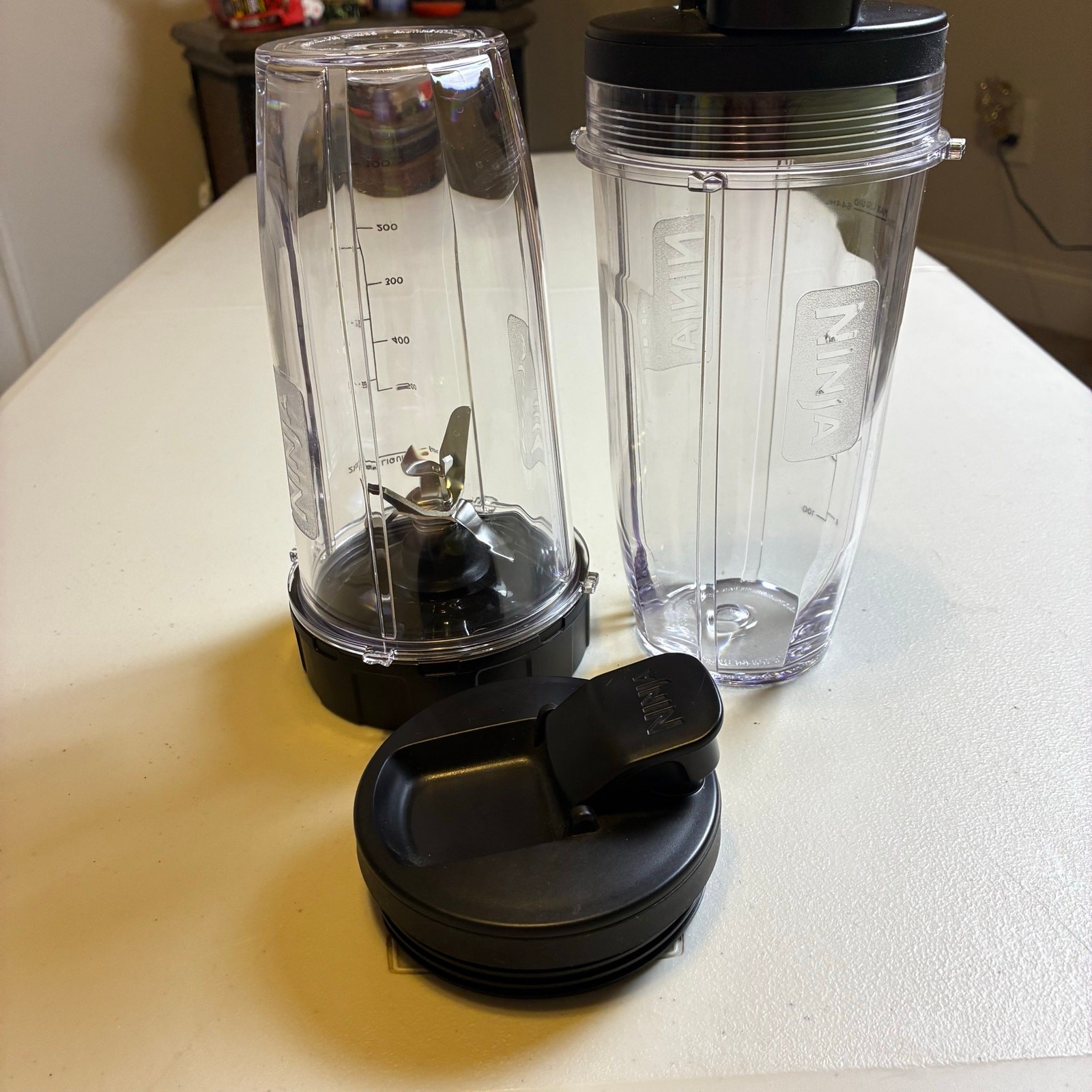 Ninja 2 Replacement 24 oz Cups Blade Assembly & Sip Lid for Blender Auto-iQ