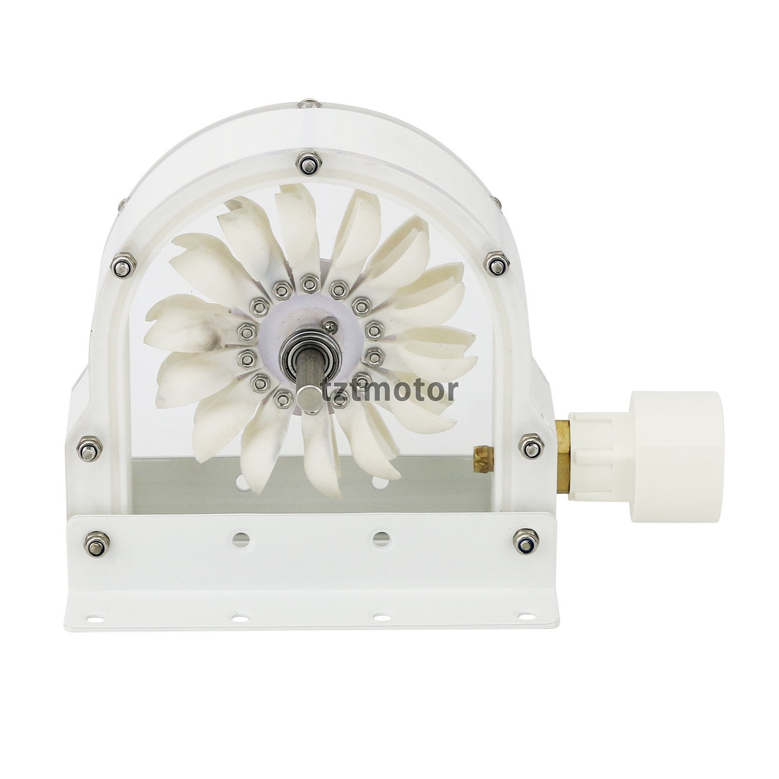 100-300W 500-4000RPM Pelton Wheel Impulse Pelton Turbine+Adapter to Generator
