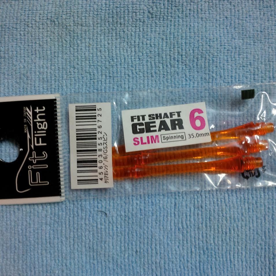 COSMO FIT SHAFTS GEAR #6 ORANGE SLIM SPINNING TYPE 35mm FOR FIT FLIGHTS ONLY