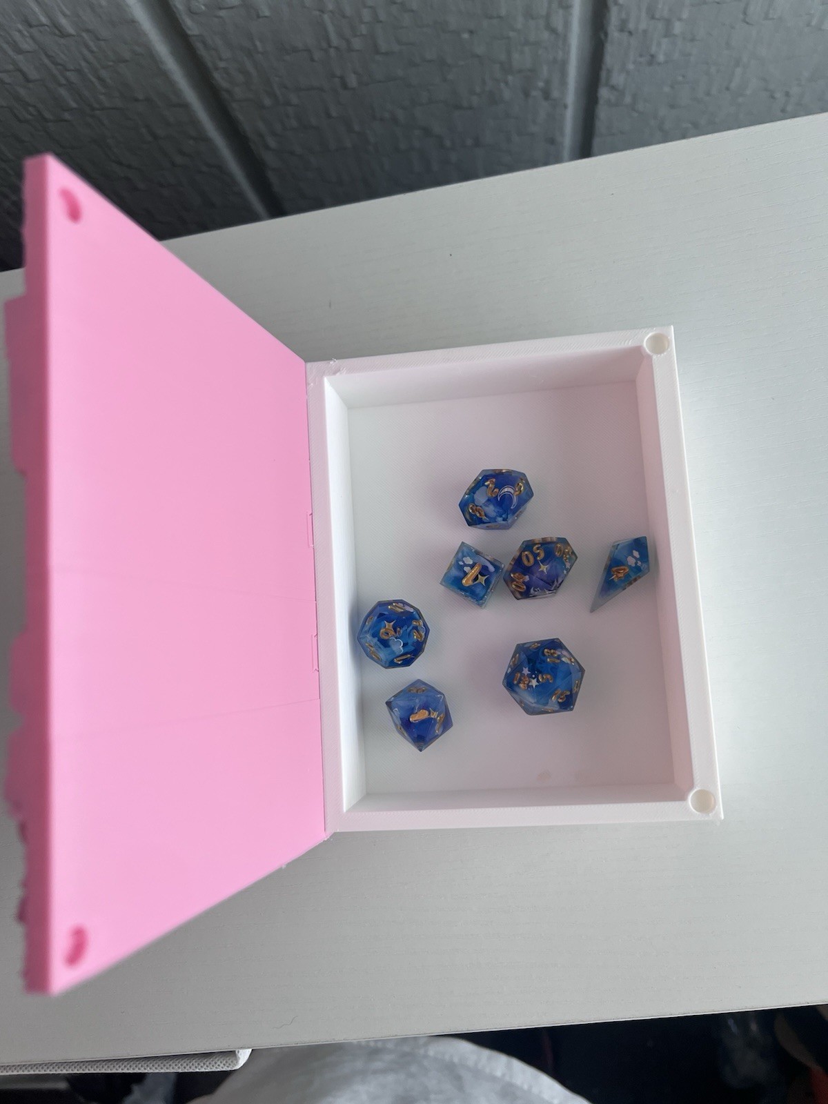 Unicorn Dice Storage Book Box