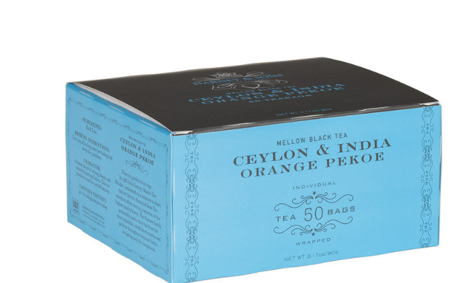Harney & Sons 50 count box CEYLON & INDIA Orange Pekoe black tea teabags