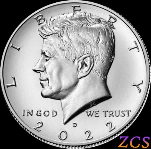 2022 D President Kennedy Half Dollar Fifty Cents Coin U.S. Mint Coins Money