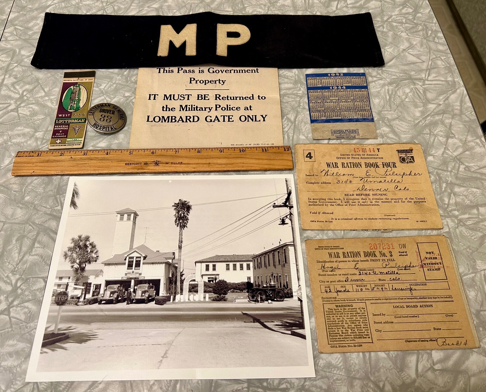 San Francisco WW11 US Army Presidio Letterman General Hospital Collectibles