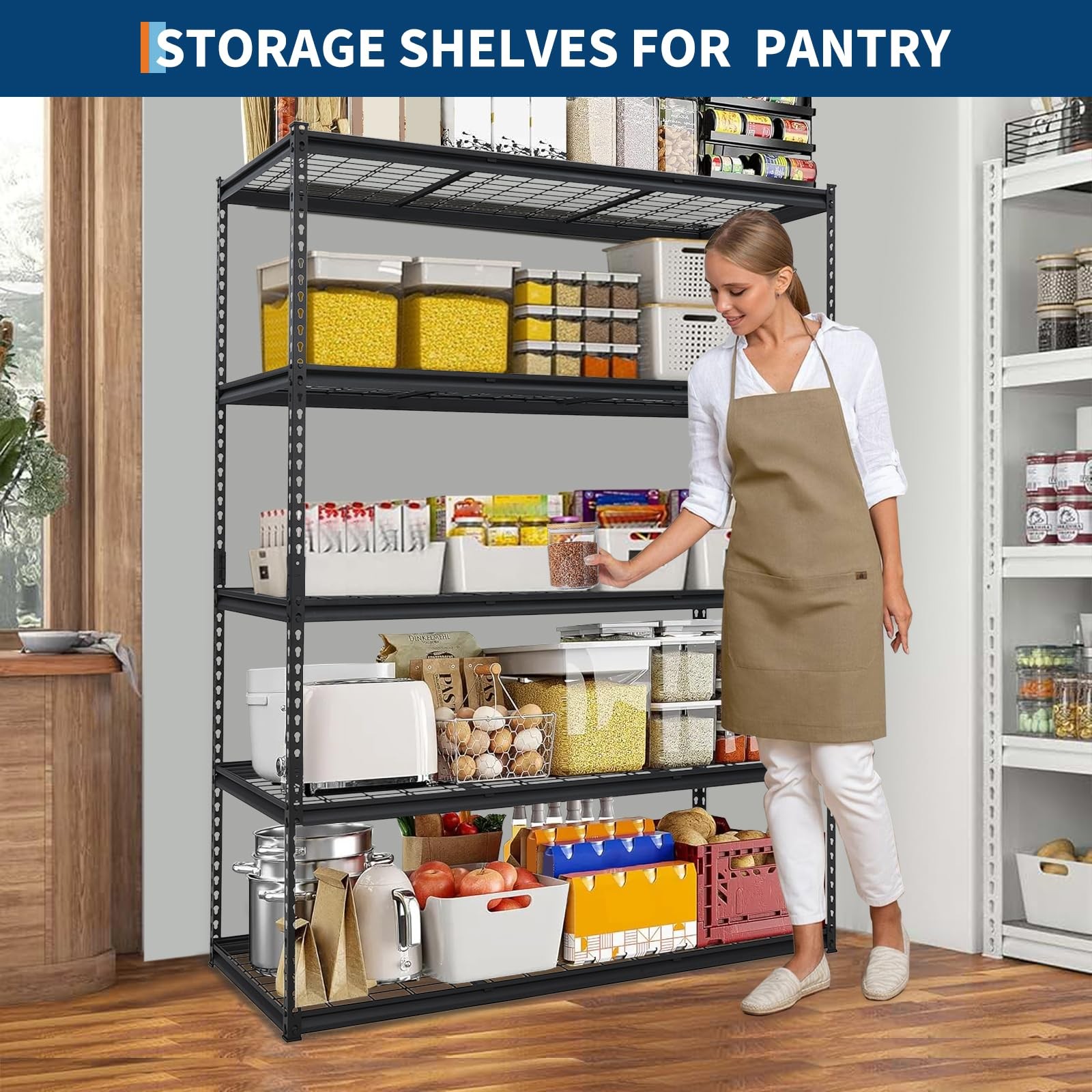 5-Tier Heavy Duty Garage Shelving Units Adjustable Storage Shelves 60x24 x78in