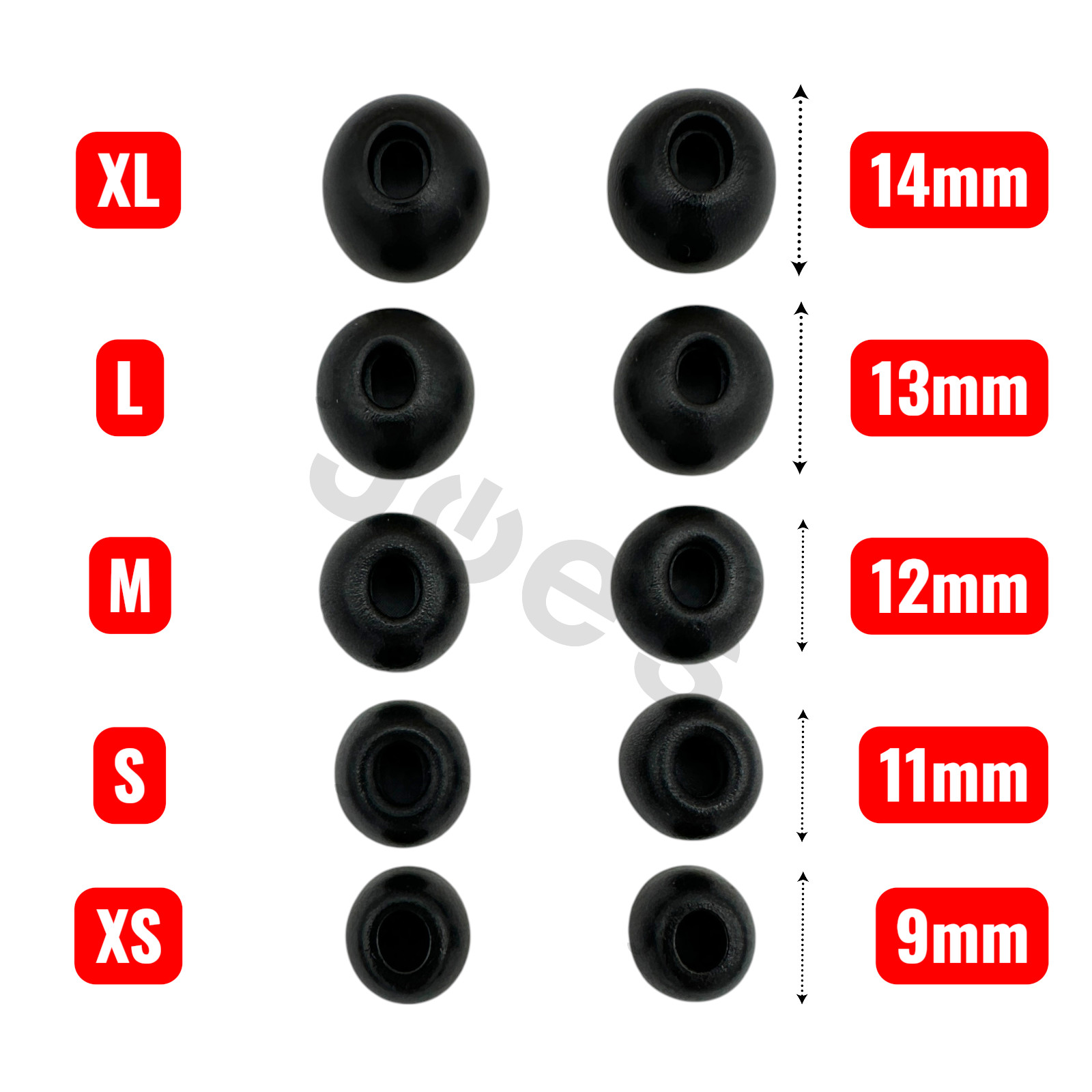 Memory Foam Ear Tips w/ Filter Screen for AirPods Pro 1st & 2nd Gen XS-XL