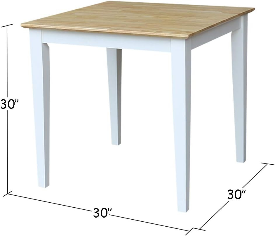 Dining Table Set with 2 Ladderback Chairs Solid Wood Parawood Kitchen/Dining Fur
