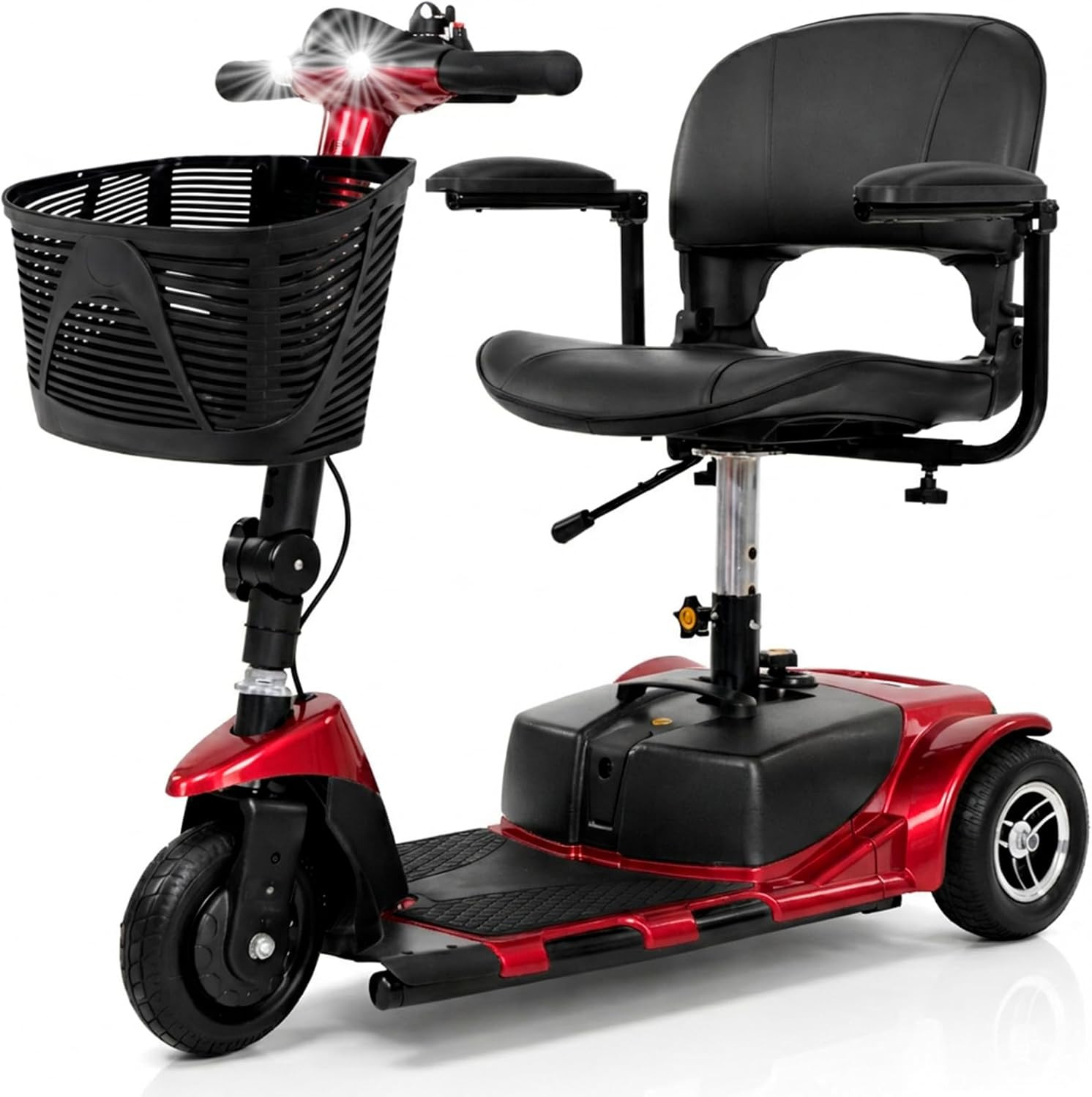 Compact 3 Wheel Mobility Scooter - Foldable Electric Wheelchair for Travel