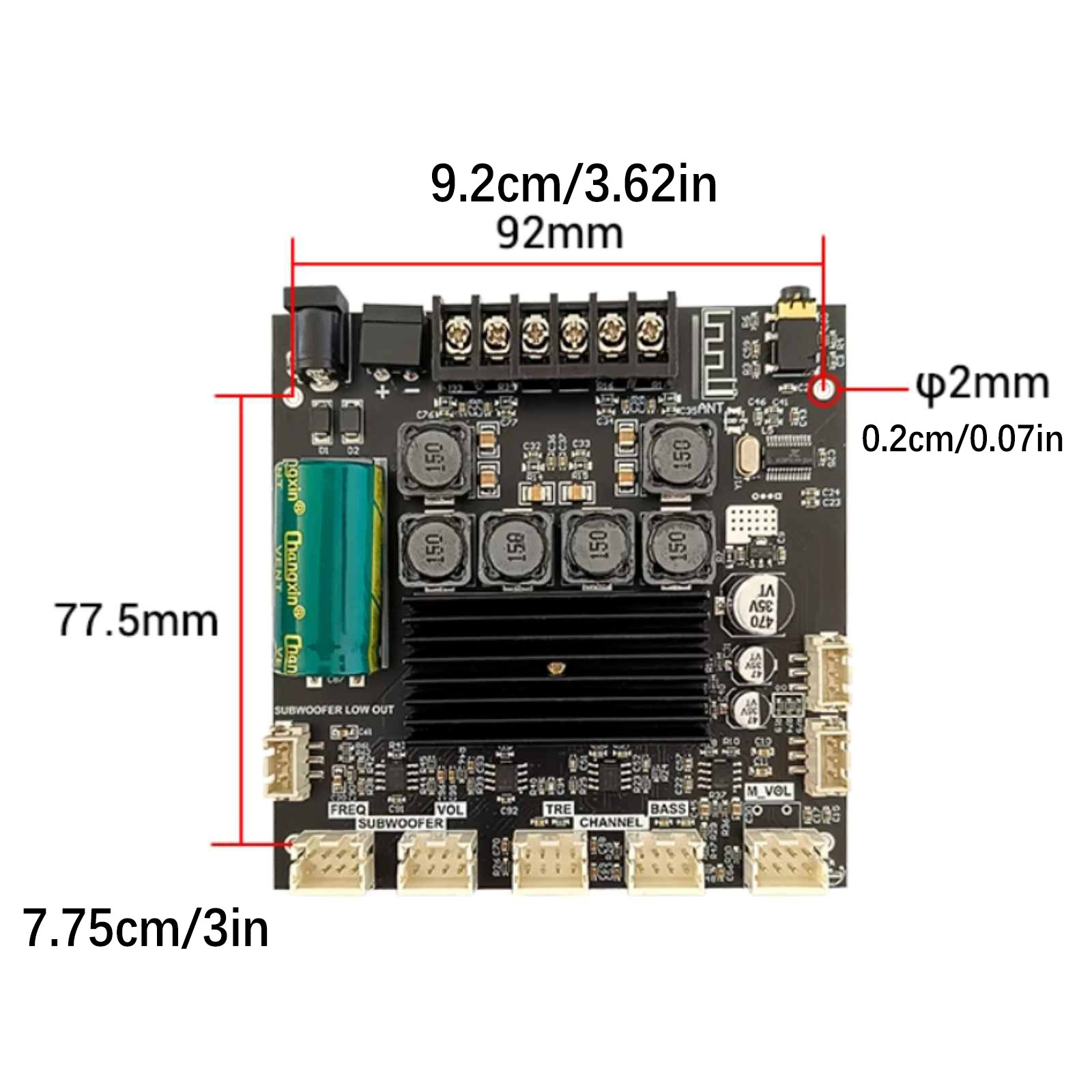 1Pc 500mV Power Amplifier Board Module 2.1 Channel 50W*2+100W Bluetooth;;