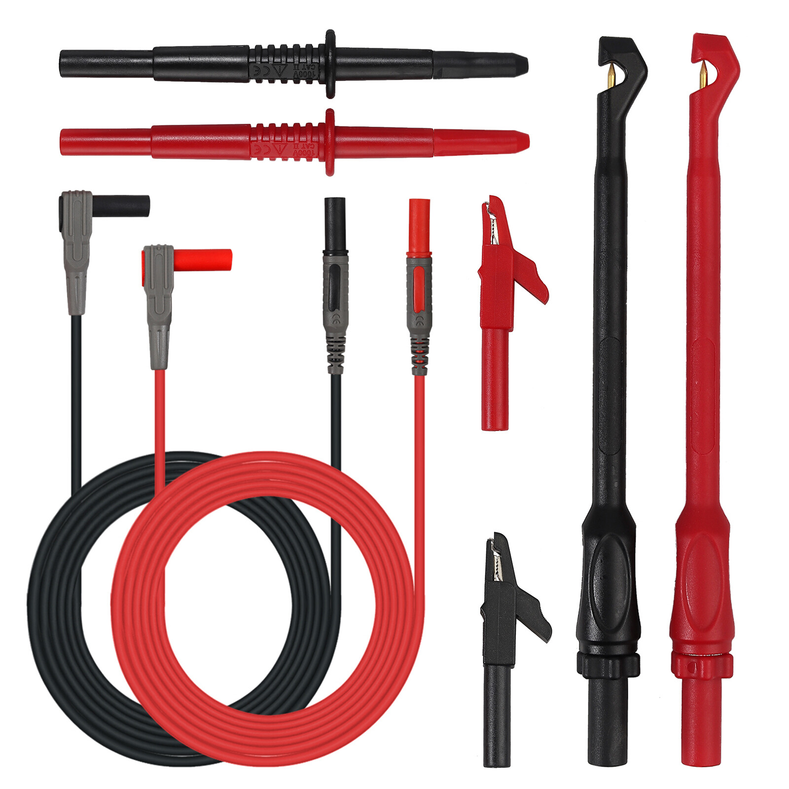 8X Test Lead Multimeter Kit Wire-Piercing Clip Test Probe Puncture 4mm Thickness