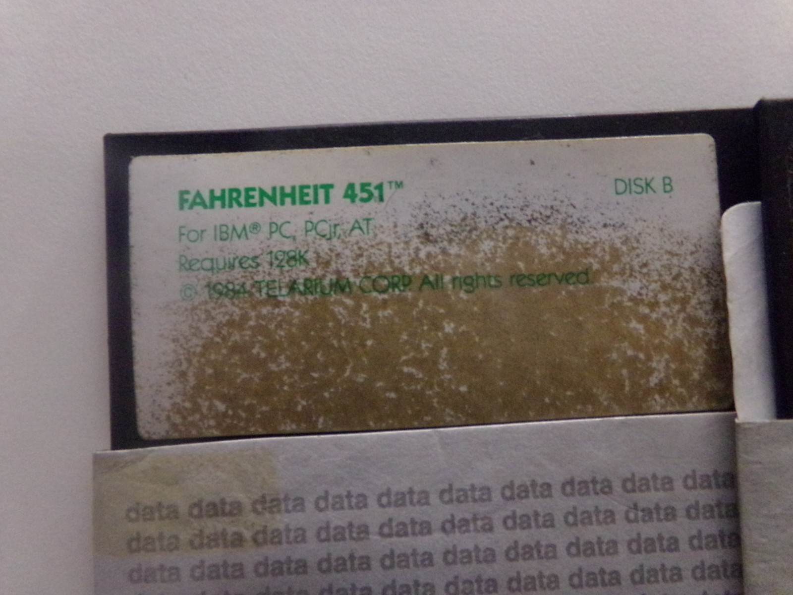 TELARIUM Fahrenheit 451 Disc A & B Floppy Disk
