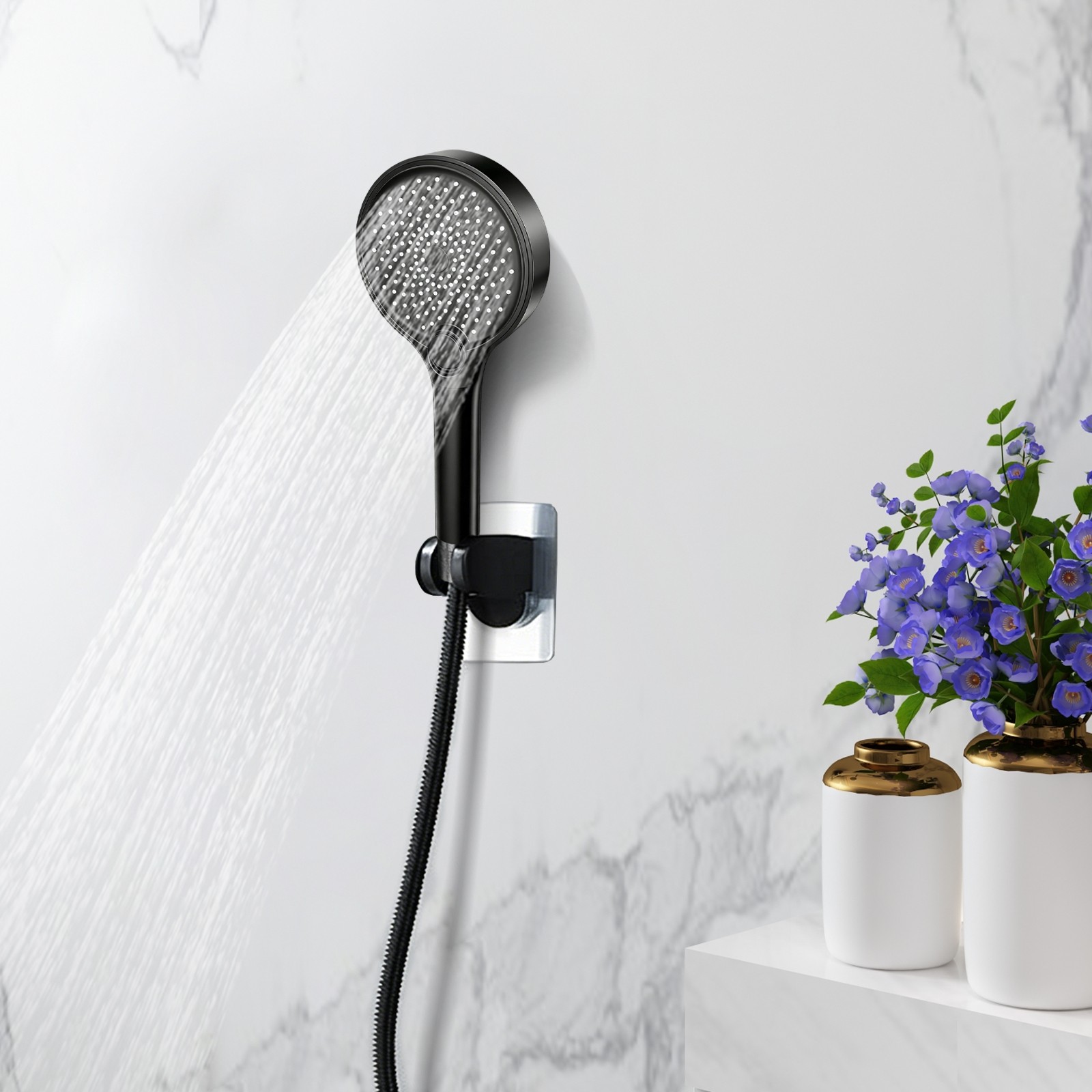 High-Pressure Handheld Filter Shower Head with 3-Mode Spray Design 26.5*13*4cm