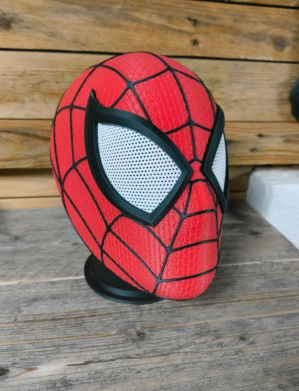 Spiderman Helmet 3D Printed Raw + Stand | Magnetic Mask | Cosplay/Display