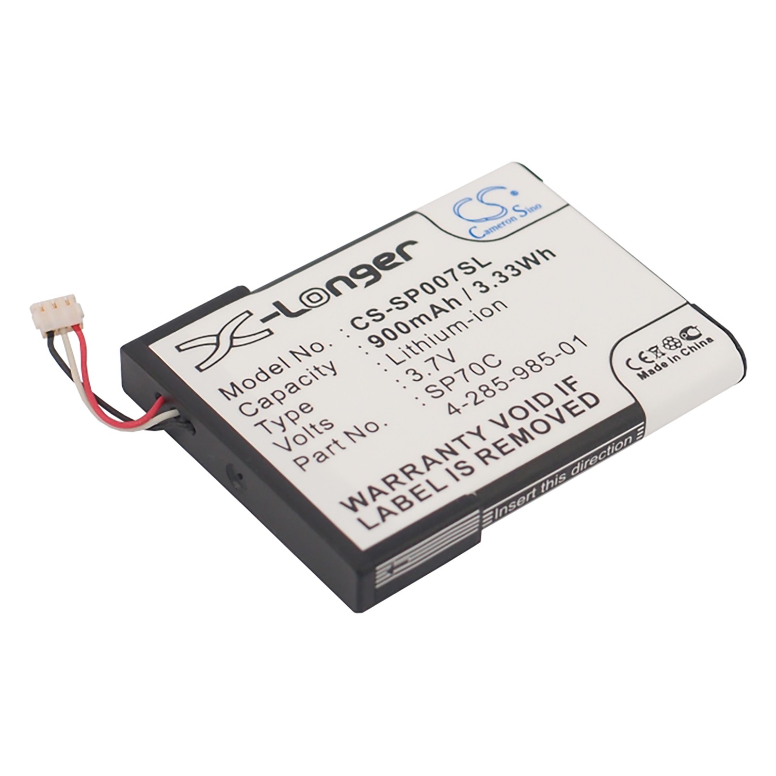 Battery for Sony SP70C PSP E1000 E1002 E1004 E1008 Pulse Wireless Headset 7.1