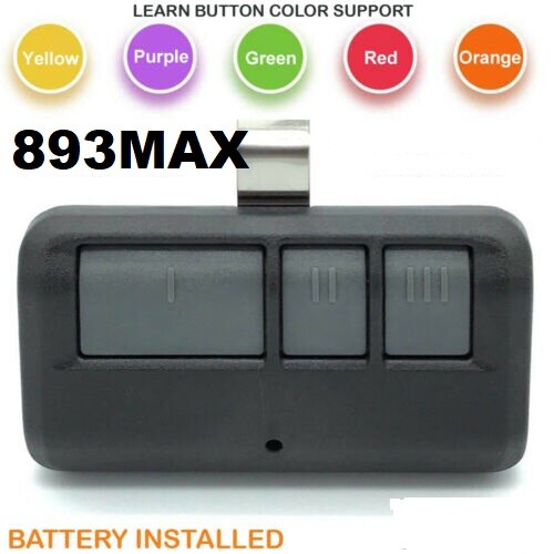 893MAX Remote Garage Door Opener New 1 Pack Universal Compatible With Liftmaste