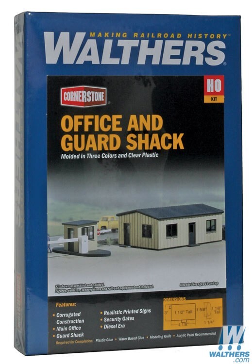 NEW Walthers Office & Guard Shack Kit Office HO Scale Train FREE US SHIP