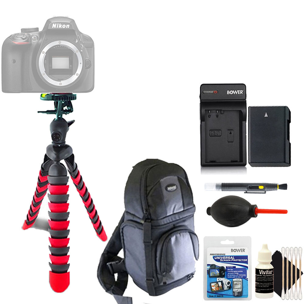 12" Tripod Backpack Pro Traveler w/ Battery + Charger / Nikon D5500 D5600 D3500