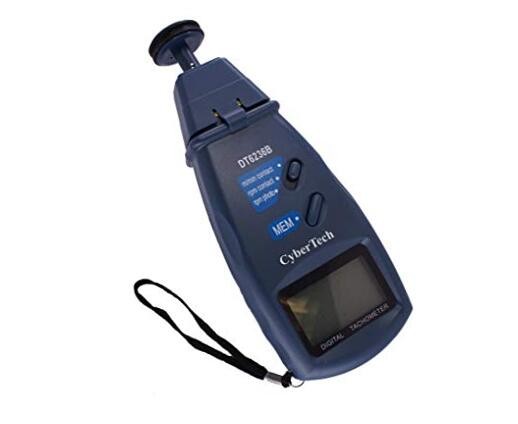 3 in 1 Tri-Mode Contact and Laser Non-Contact RPM Tach Digital Photo