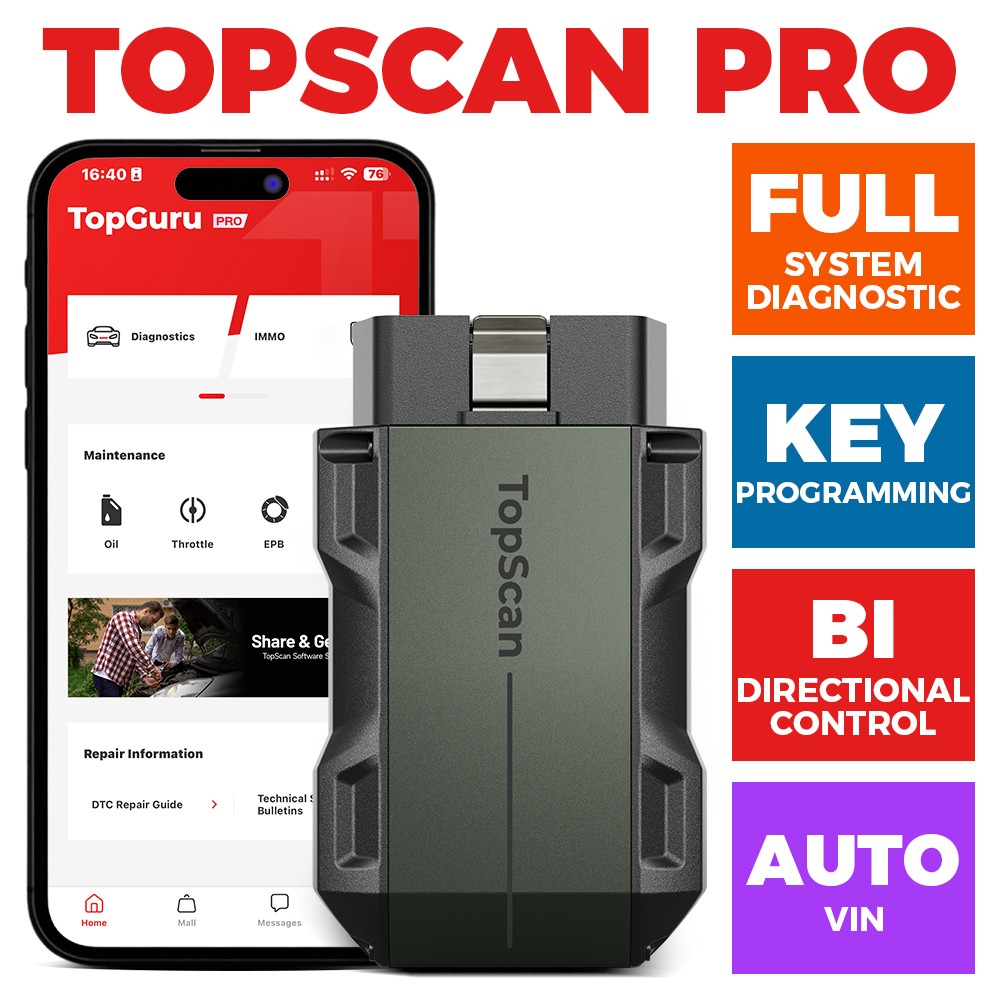 2026NEW! TOPDON TopScan PRO+ Wireless Key Fob Programming Immobilizer Key Coding