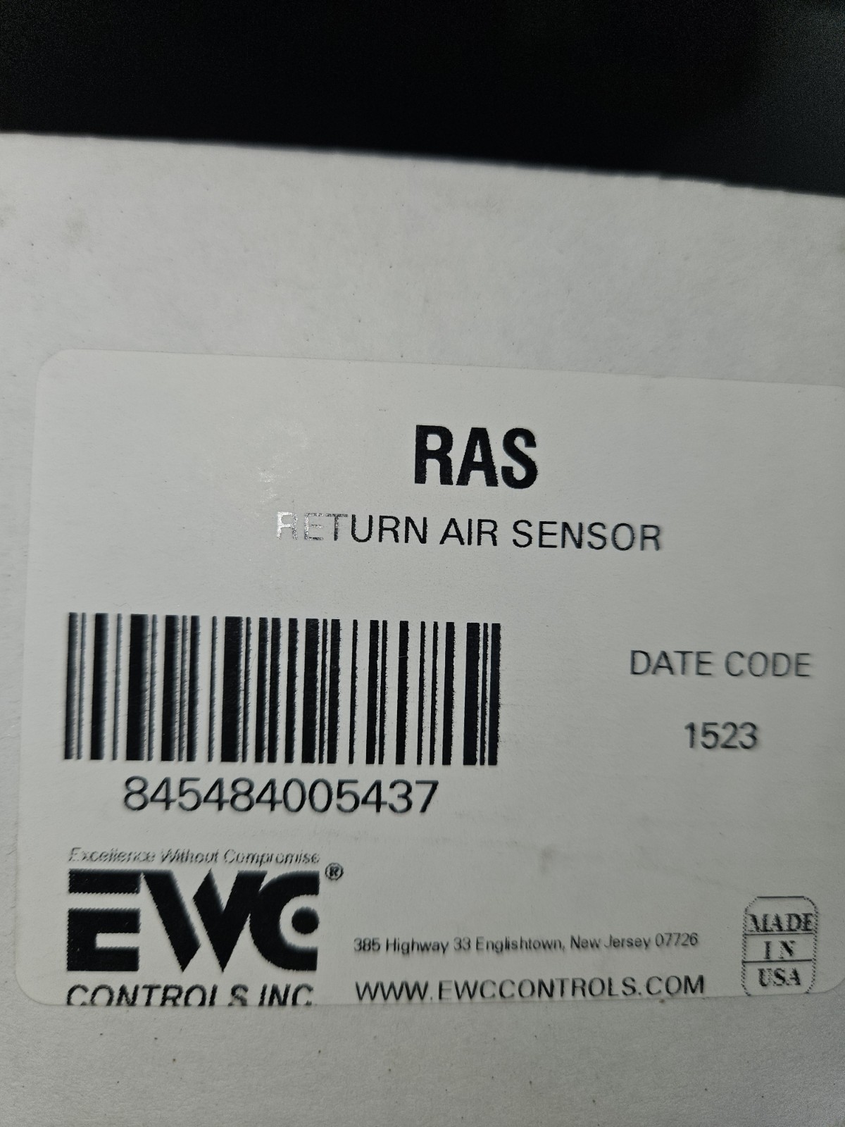 Ewc Controls Ras (Return Air Sensor)