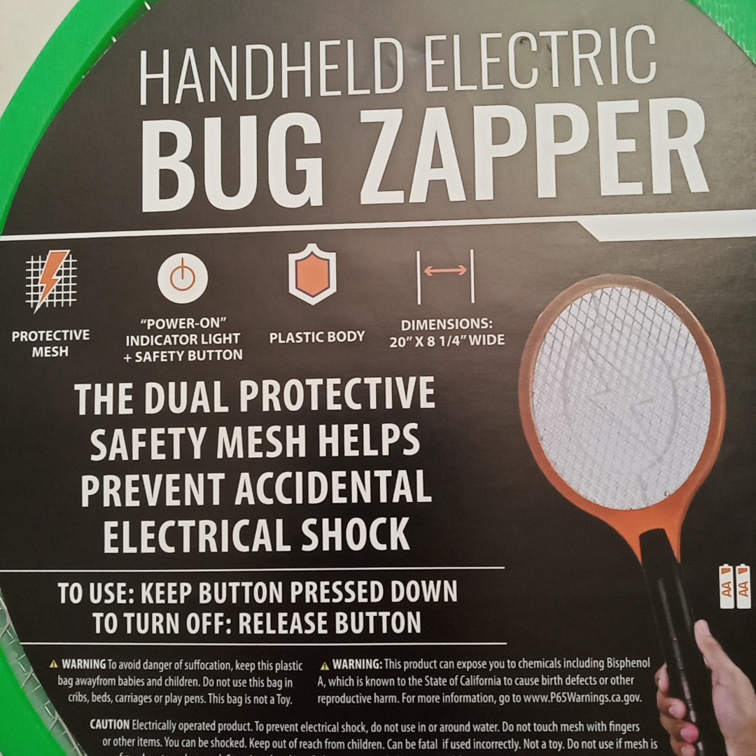 2x Electric Bug Zapper Handheld Fly Swatter Mosquito Killer Insect Racket Two Pc