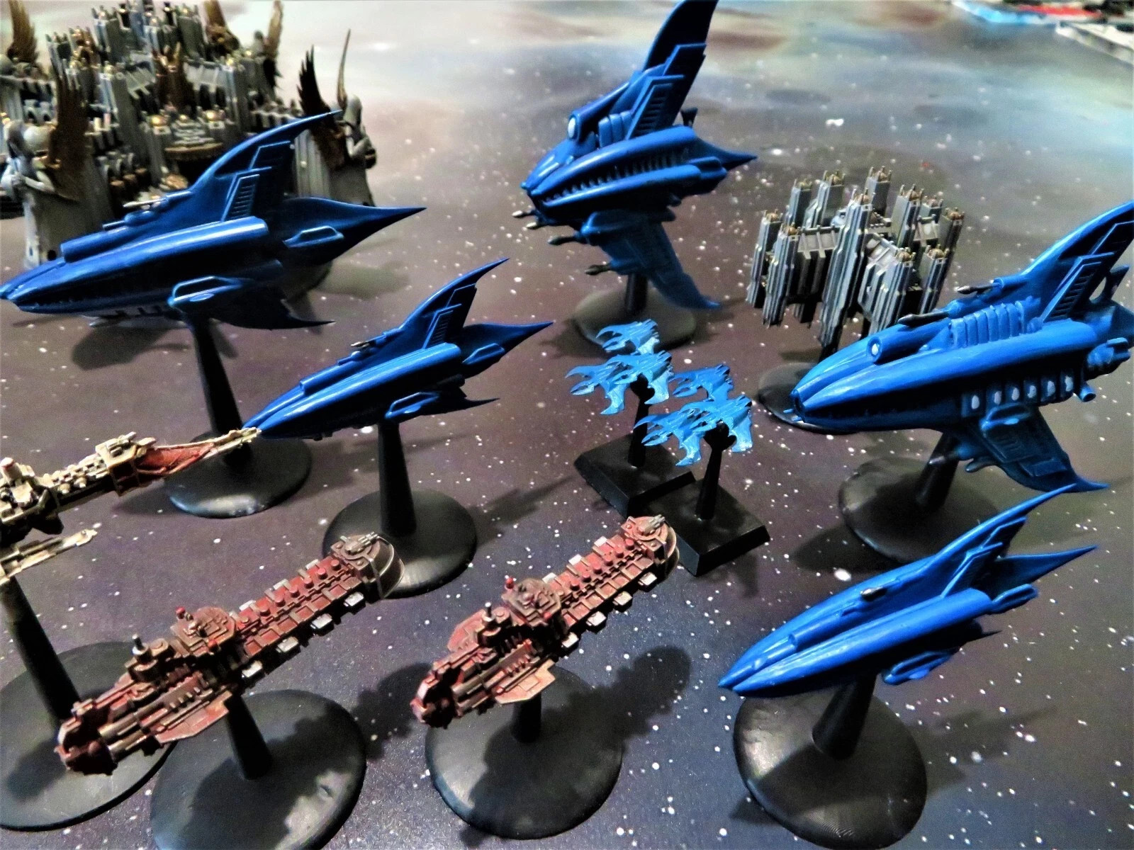 System ships (9 piece set) - Compatible with Battlefleet Gothic