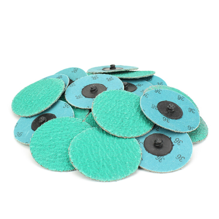 25 Pack - 3" 36 Grit Zirconia+Grind Aid Quick Change Sanding Discs Type R Roloc