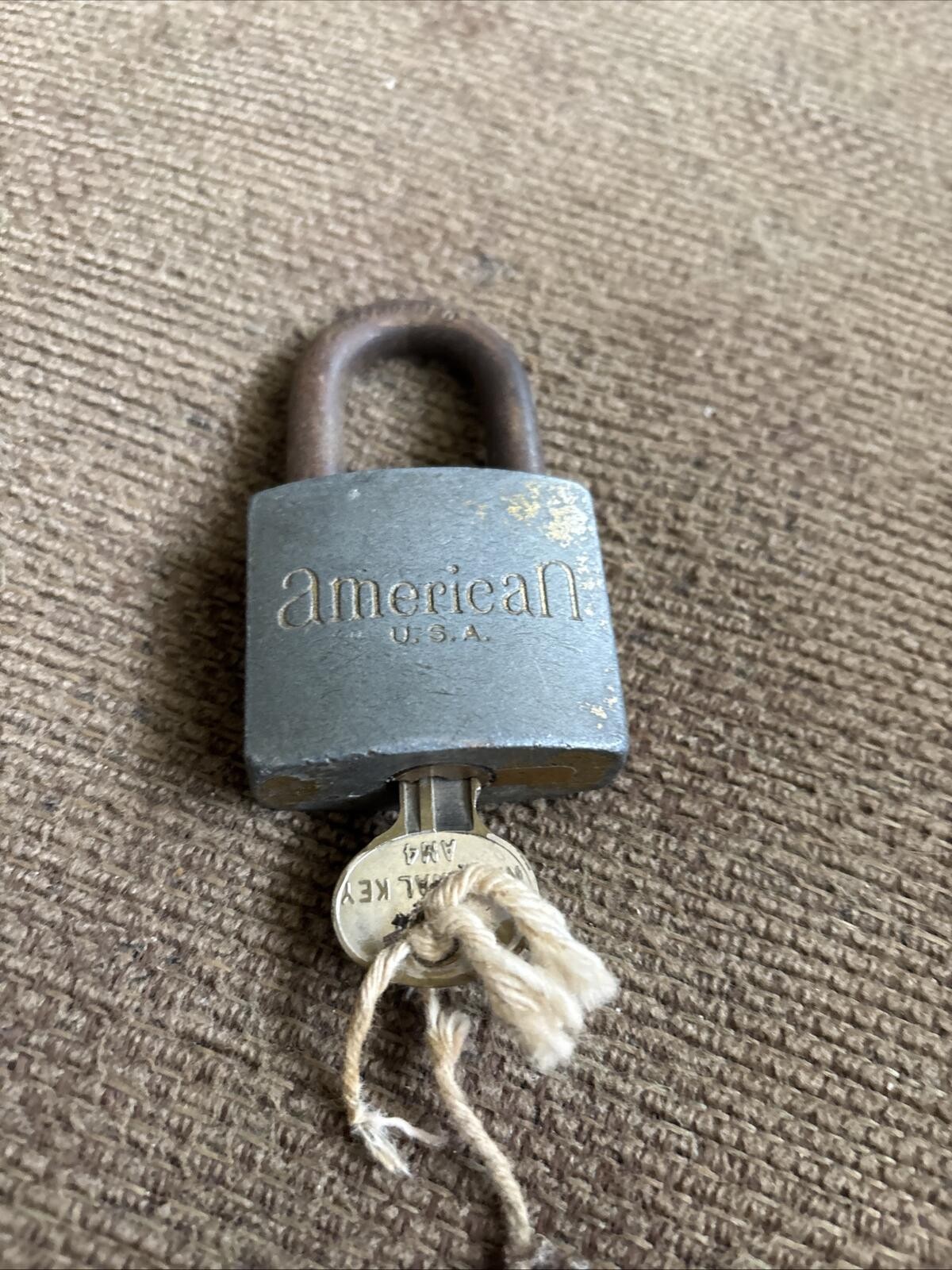 American U.S.A. Padlock with Key