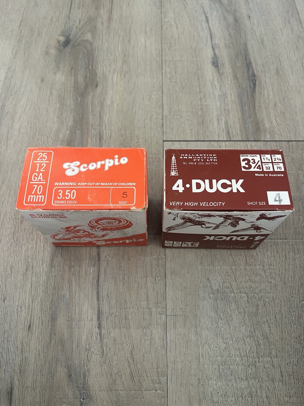 Empty Shotshell Shotgun Gun Box Shell Ballantine Scorpio Duck Hunting