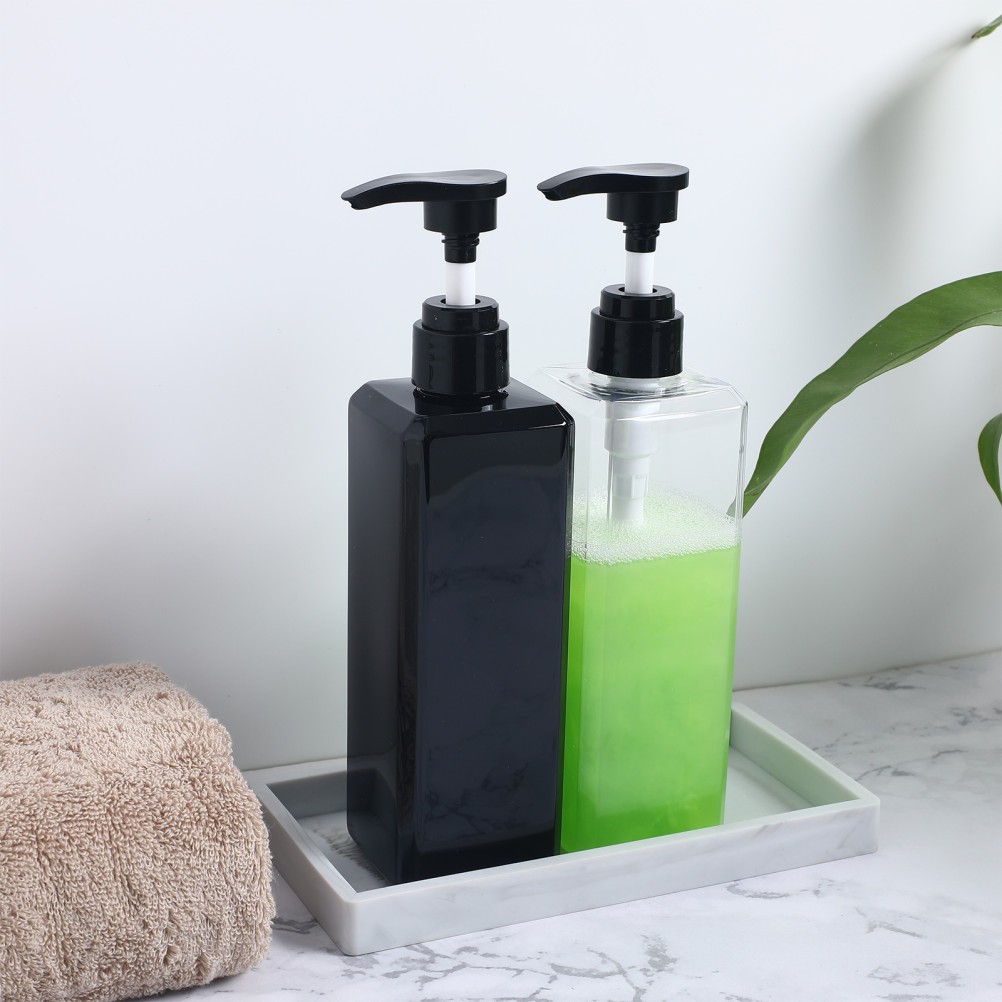 2 Pcs Shampoo Conditioner Dispenser Bottles Empty Refillable 500 ml
