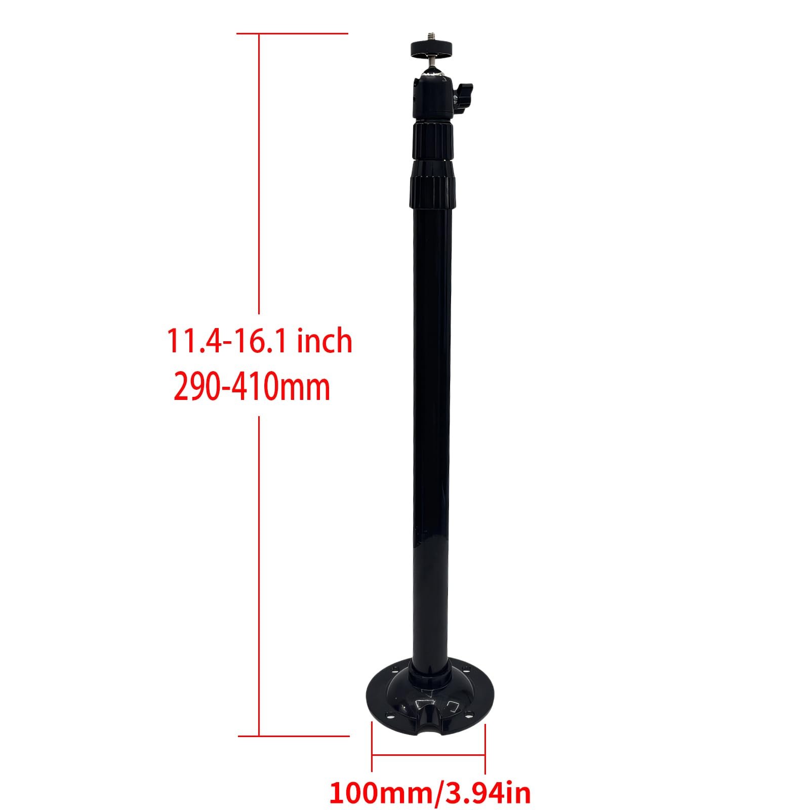 Extendable Projector Mount, Projector Ceiling Mount Adjustable 360° Angle, Bl...