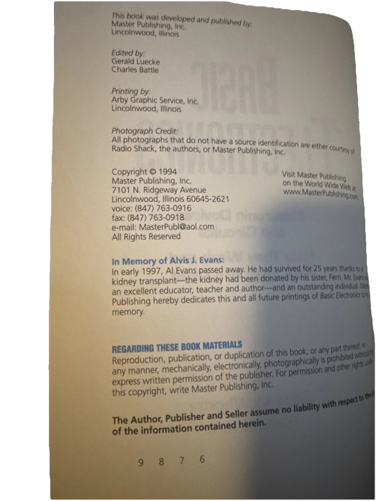 Radio Shack Basic Electronics Gene McWhorter Alvis Evans