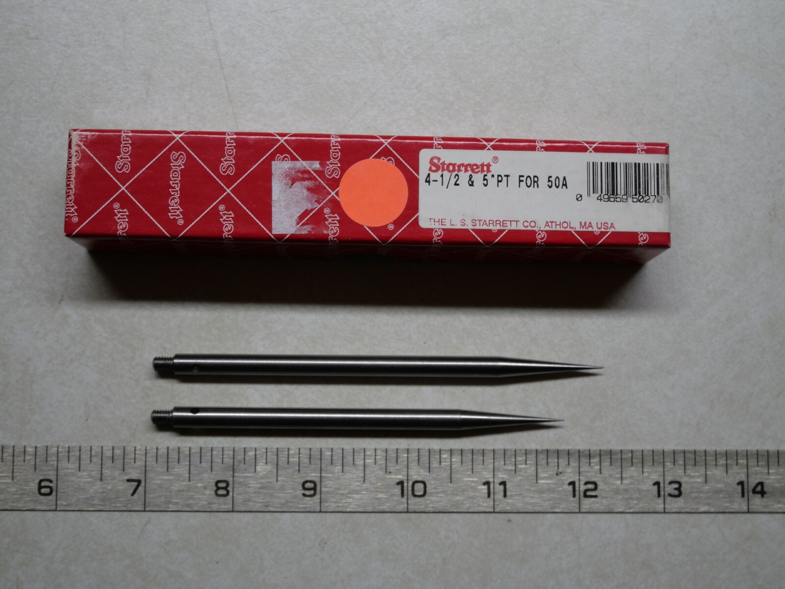 Starrett 50CA (Longer) Points Only for 50A Series Trammels, 4-1/2 & 5" in stock