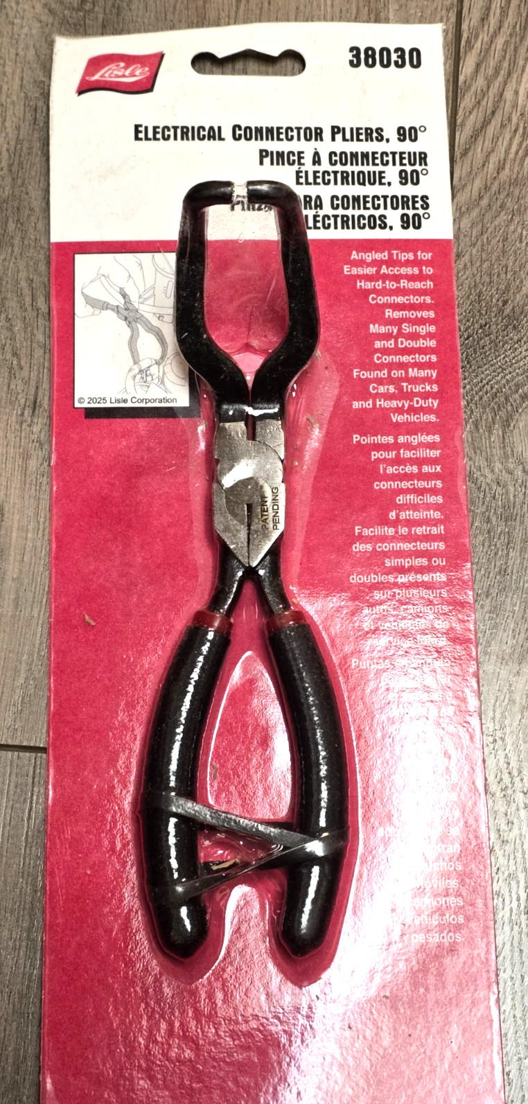New Lisle 90 Degree Electrical & Fuel Line Disconnect Specialty Pliers #38030