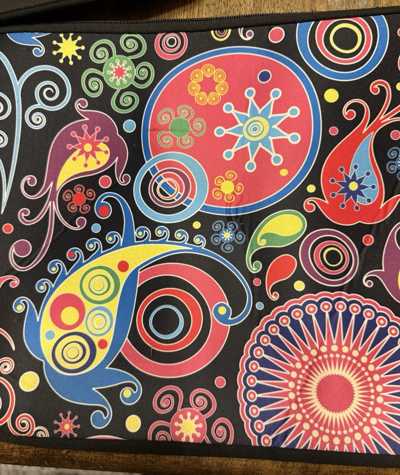 Laptop Sleeve Case Funkadelic Pattern Neoprene Bag Preowned VG Condition