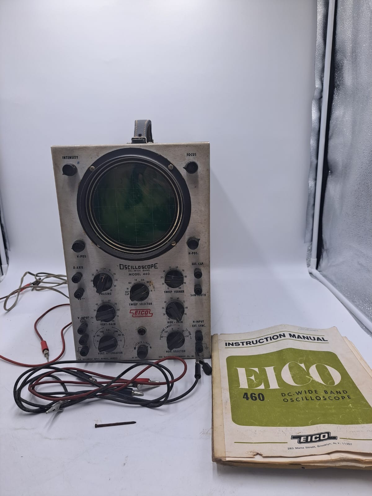 Vintage EICO Oscilloscope Model 460 DC Wide Band-For Parts
