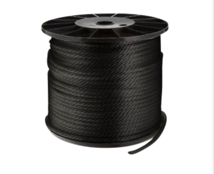 CWC SOLID BRAID NYLON ROPE - 1/8" X 1000Ft BLACK (#105026)