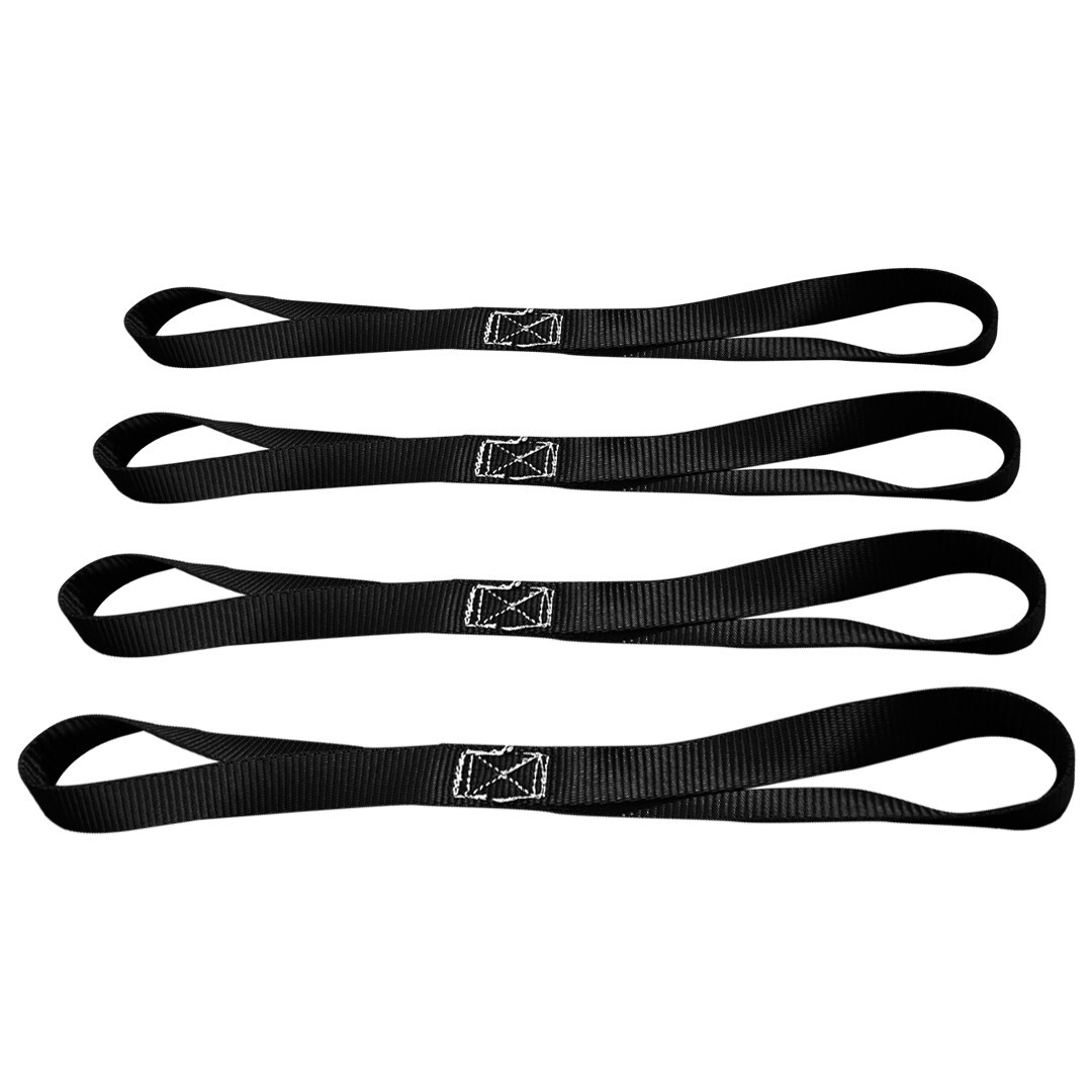 4 Pack 1" x 18" Soft Loop Tie Down Strap Motorcycle Dirt-Bike ATV UTV 800lbs WLL