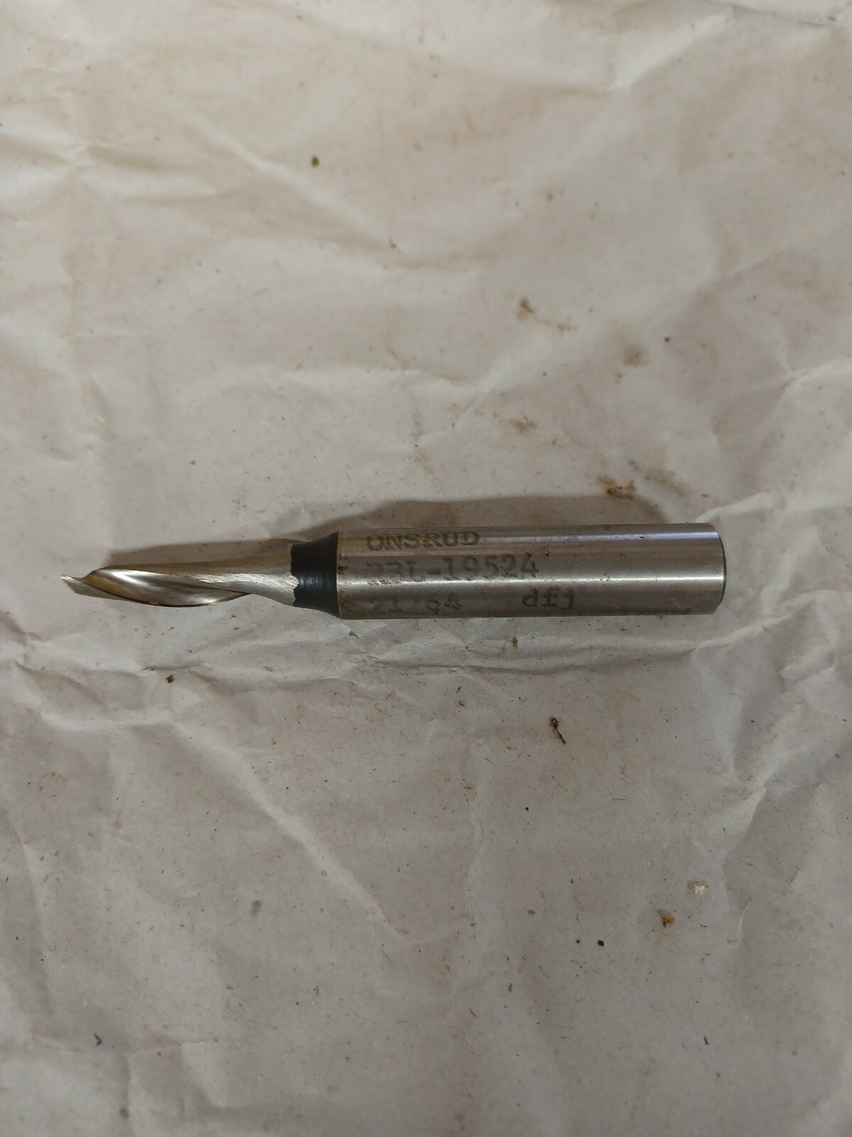 New! ONSRUD RBL-19524 1/2" shank High Speed Steel single flute Router 21/64" Bit