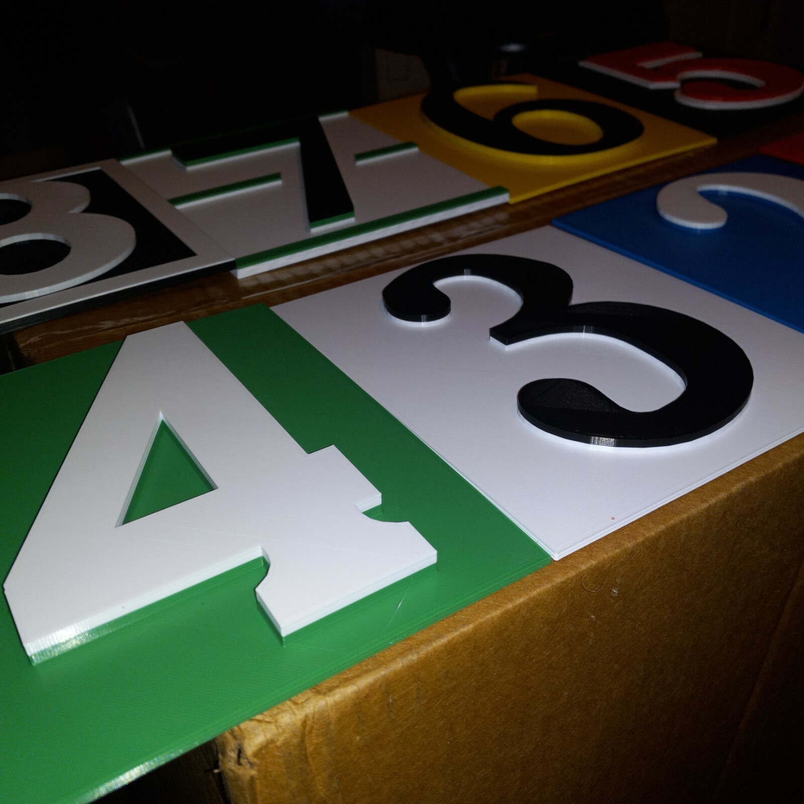 Greyhound Racing Numbers 3D Signs 1-8. 6"×7" 3D Printed Sign set. UPDATED!