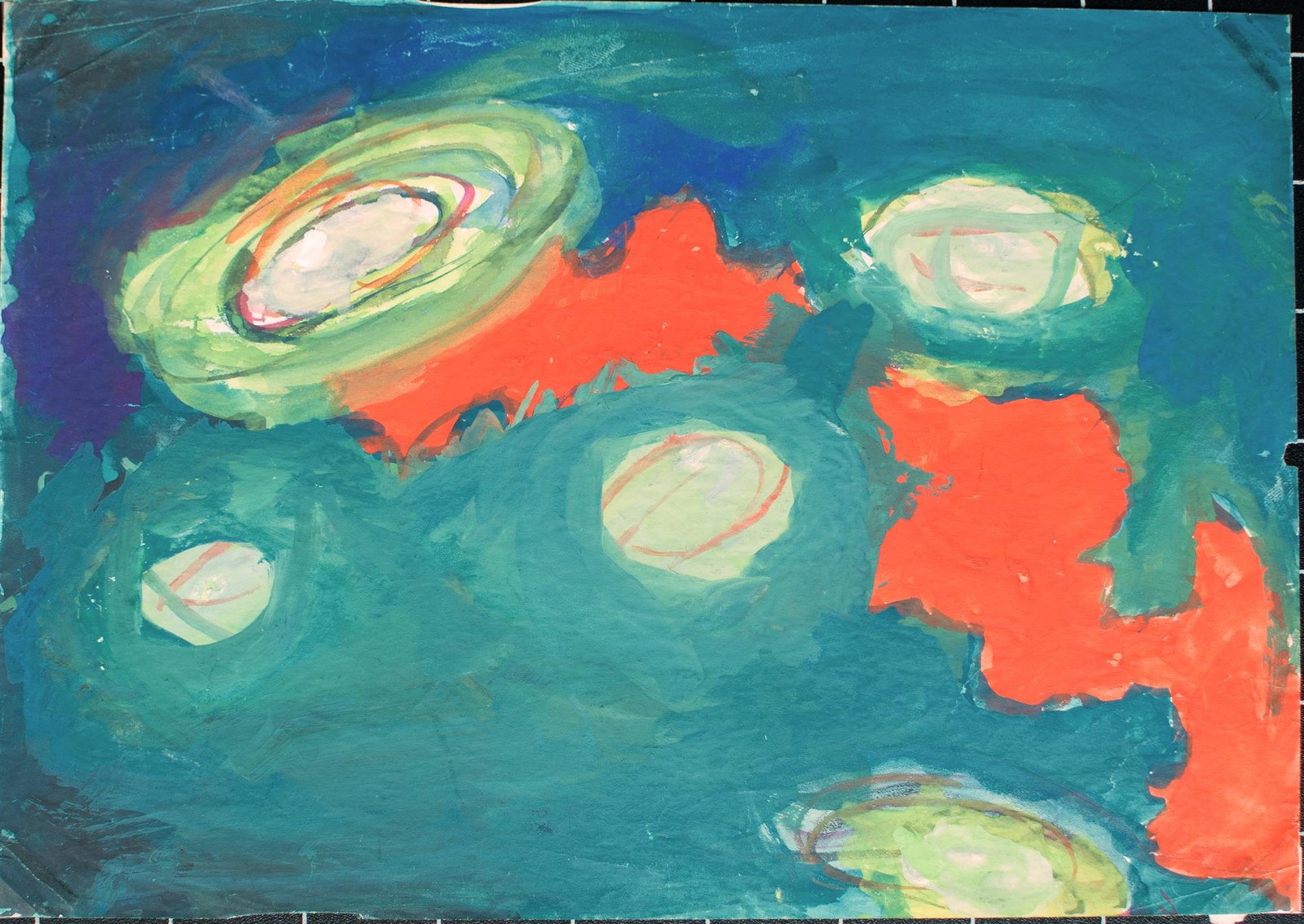Abstract contemporary unsigned unknown unique mixed media 20th century
